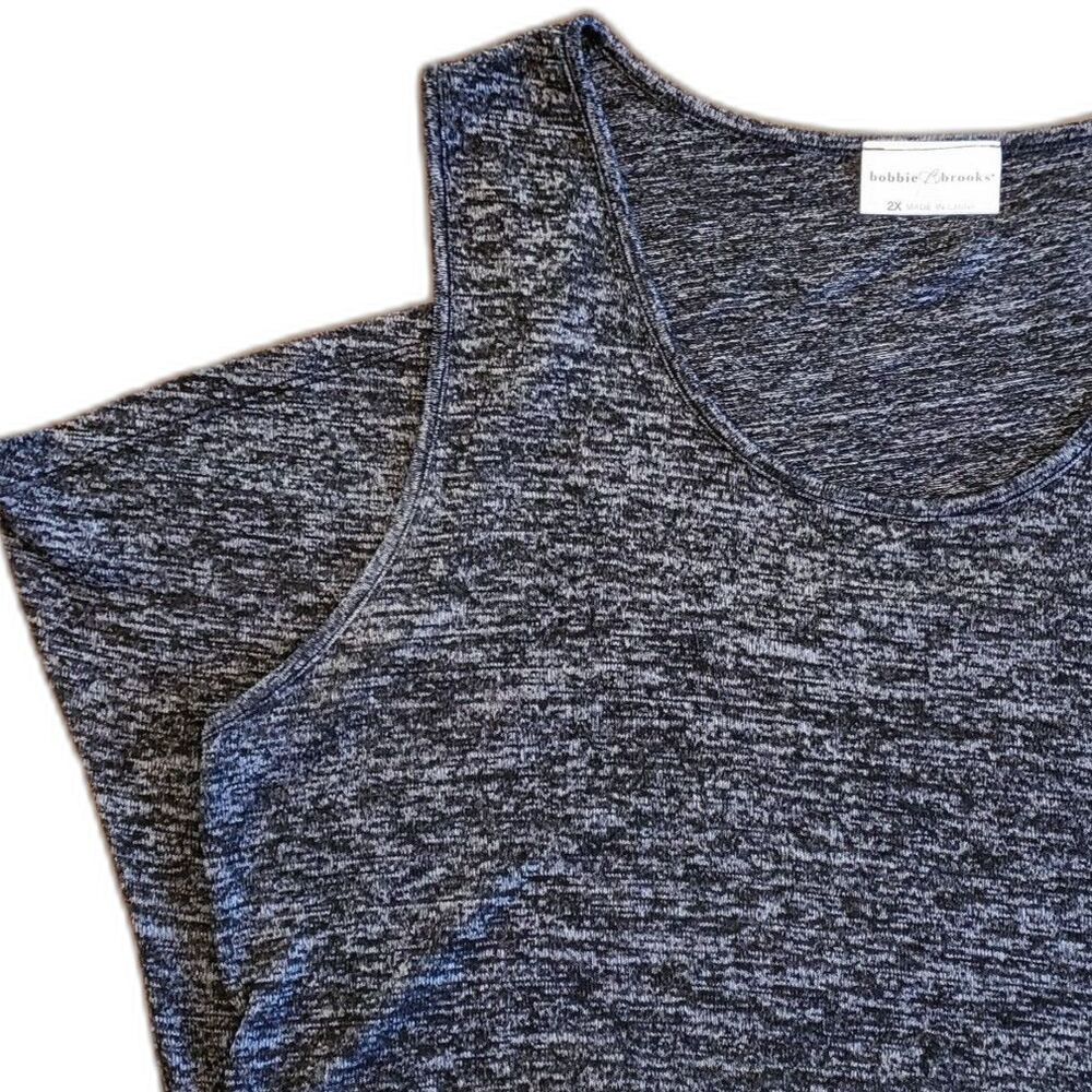 Bobbie & Brooks Ladies Tank Top Black & Grey Size 2X - Picture 4 of 8